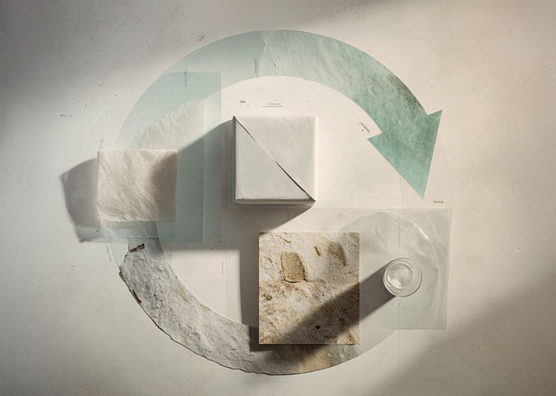 Conceptual product scene illustrating circular design for packaging lifecycle