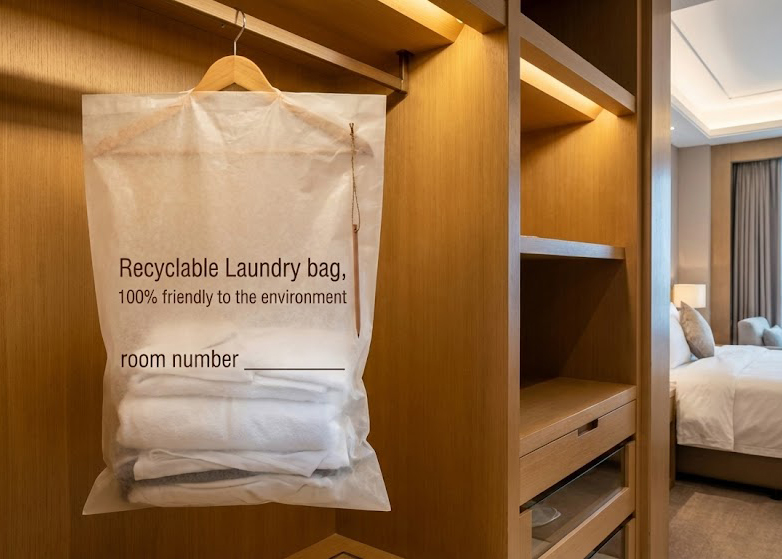 Glassine packaging for hospitality guest amenities